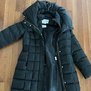 NWT Cole Haan black puffer down filled coat Small